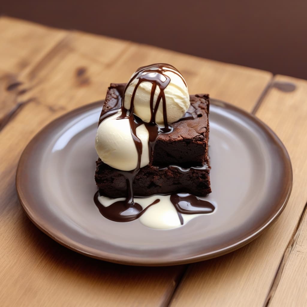 Brownie with Ice Cream