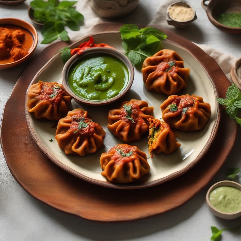 Veg Tandoori Momos (10 pcs)